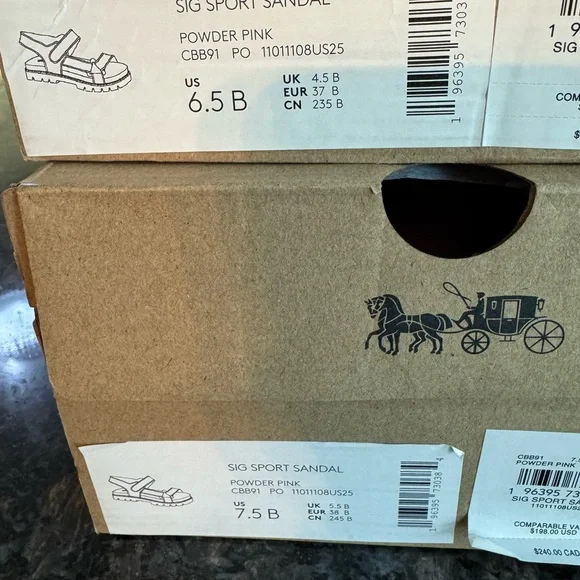 Coach Power Pink Signature Canvas Women's Sport Sandals-Assorted Sizes NWB CBB91 - Picture 2 of 8